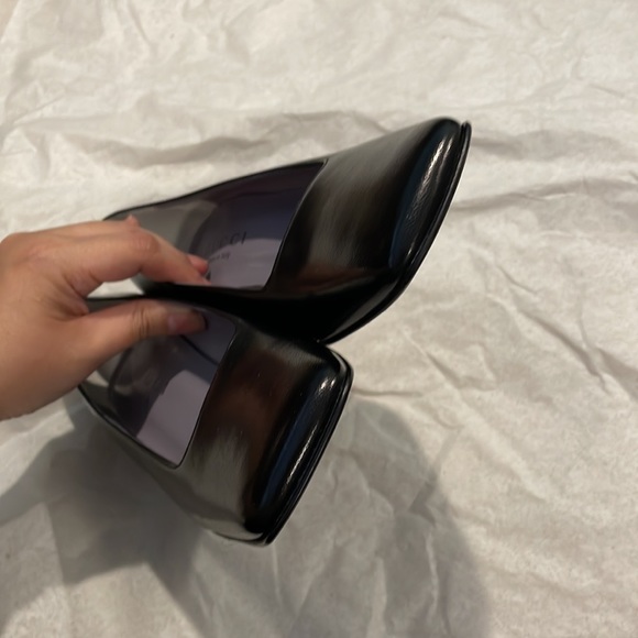 NWOT Gucci square toe pumps with block heel and patent black accents - Picture 8 of 12